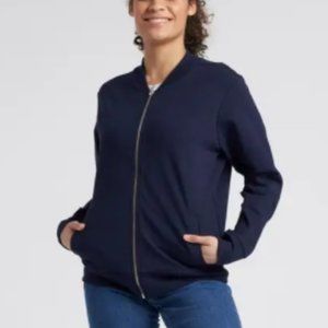Universal Standard BNWT Navy Zippered Sweatshirt